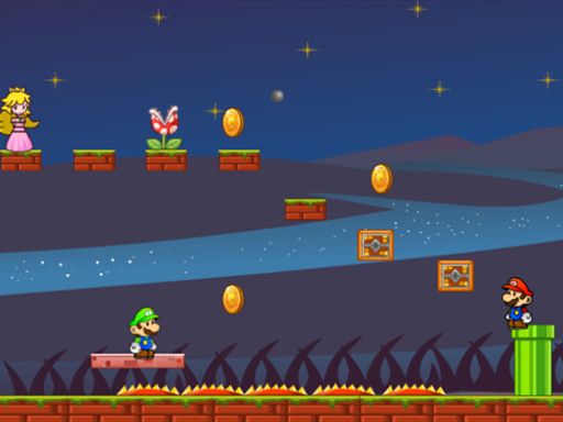Mario Bros Save Princess - browser game screenshot