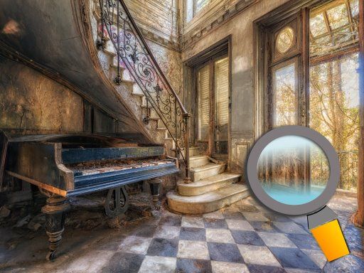 Abandoned Room Hidden Numbers - browser game screenshot