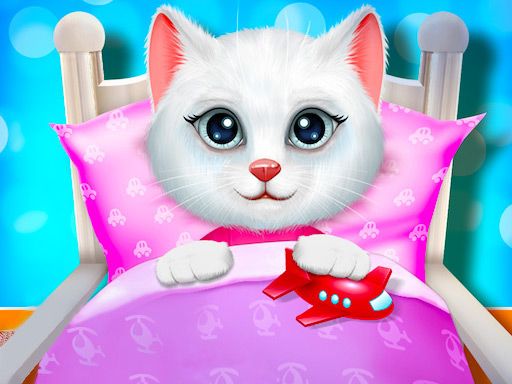 Kitty Bedtime Activities - browser game screenshot