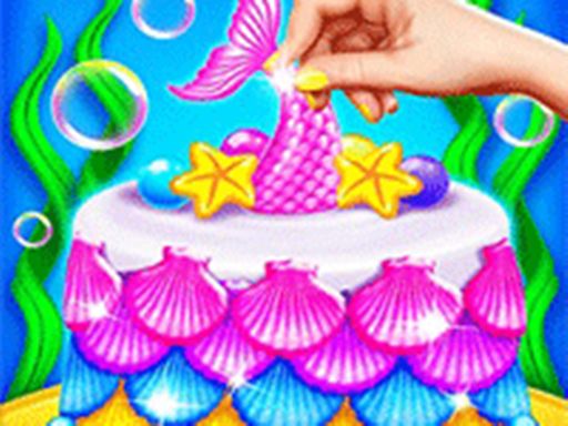 Mermaid Cake Cooking Design - Fun in Kitchen - browser game screenshot