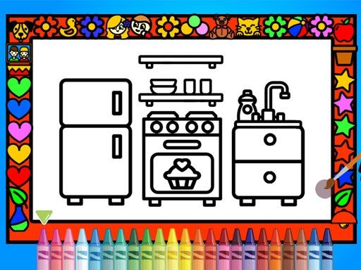 Color and Decorate Rooms - browser game screenshot