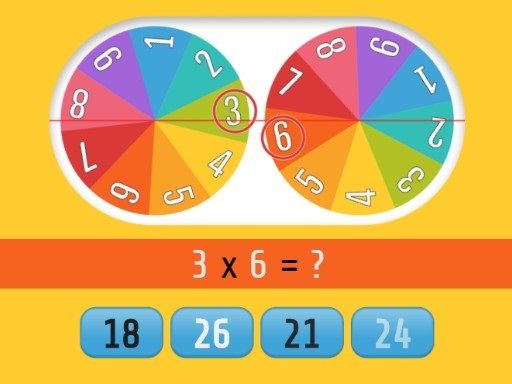 Multiplication Roulette - browser game screenshot
