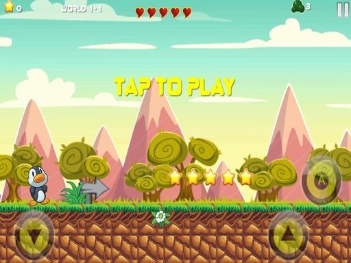 Adventurous Penguin - browser game screenshot