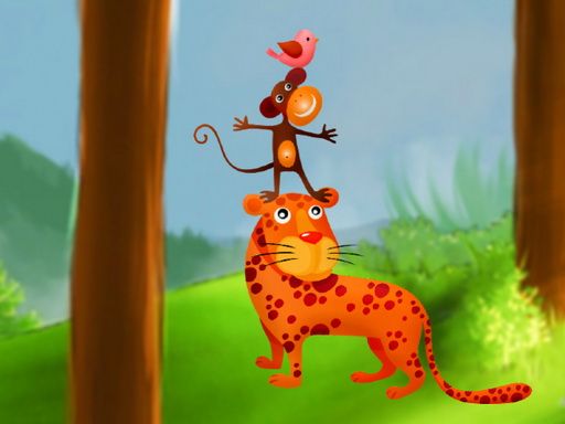 Animal Tower Puzzle - browser game screenshot
