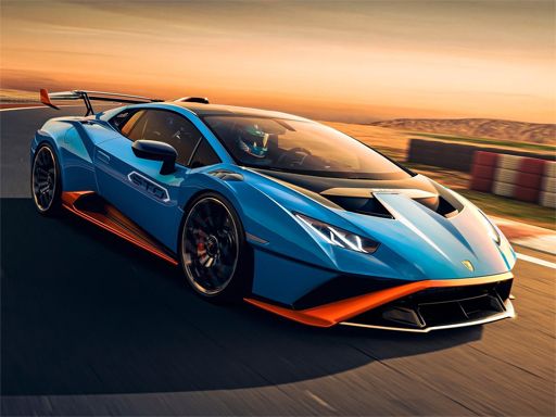 Lamborghini Huracan STO Puzzle - browser game screenshot