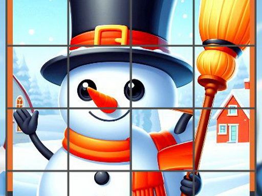 Happy Snowman Puzzle - browser game screenshot
