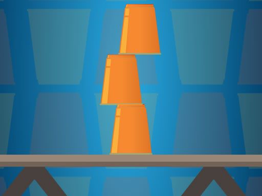 Cups Tower Builder - browser game screenshot