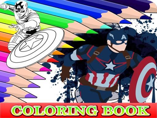 Coloring Book for Captain America Coloring Book for Captain America - browser game screenshot