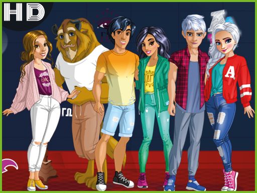 Princess College Couples - browser game screenshot