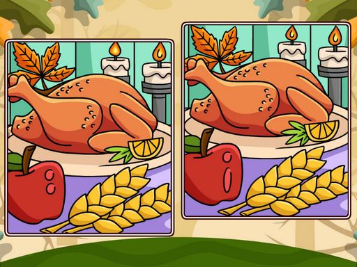Thanksgiving Spot The Differences - browser game screenshot