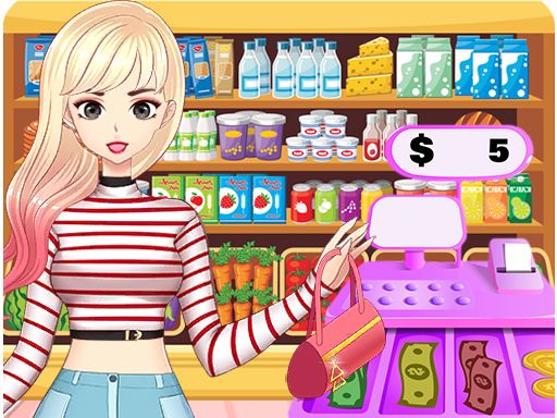 Supermarket Store Girl - browser game screenshot