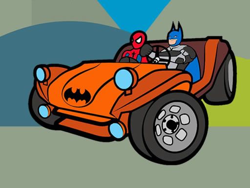 Superhero Cars Coloring Book - browser game screenshot