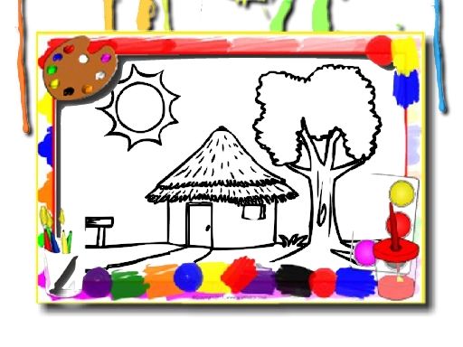 House Coloring Book - browser game screenshot