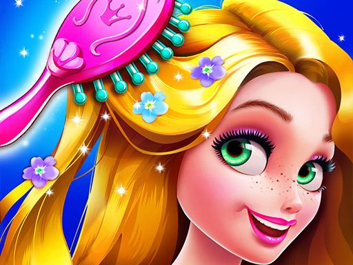 Long Hair Princess Hair Salon - browser game screenshot