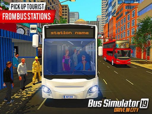 US City Pick Passenger Bus Game - browser game screenshot