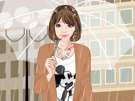 Rainy Day Dress up - browser game screenshot