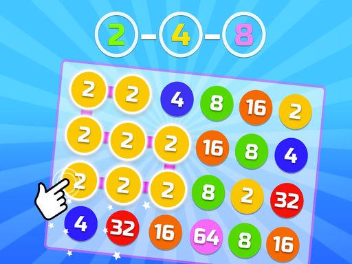 2-4-8 : link identical numbers - browser game screenshot