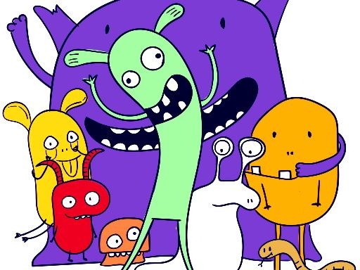 Cute Little Monsters Jigsaw Cute Little Monsters Jigsaw - browser game screenshot