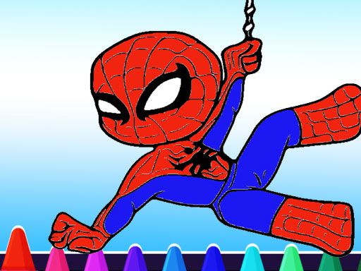 Spiderman Coloring Game - browser game screenshot