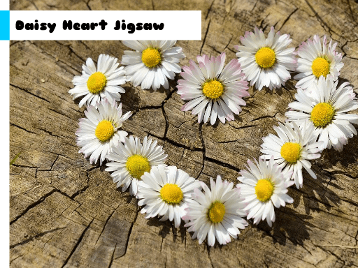 Daisy Heart Jigsaw Daisy Heart Jigsaw - browser game screenshot