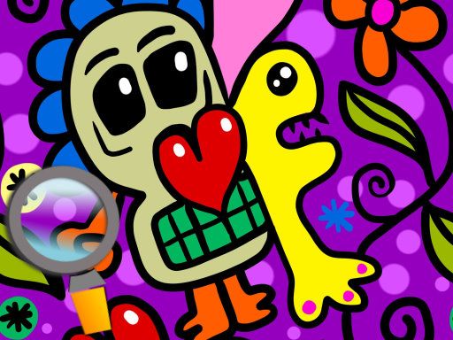 Abstraction Find 5 Differences - browser game screenshot