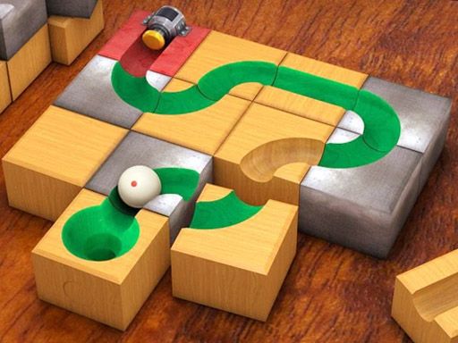 Sliding block, brain, rolling puzzle - browser game screenshot