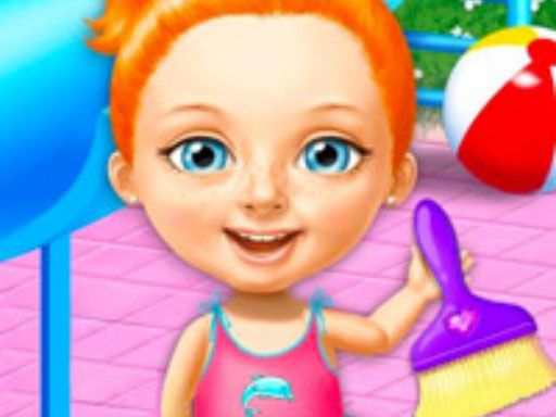 Sweet Girl Summer Cleanup - browser game screenshot