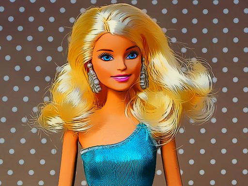 Blonde Dolls Hairstyle Jigsaw - browser game screenshot