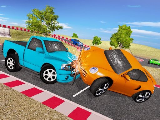Mini SuperCars Racing Crashing - browser game screenshot
