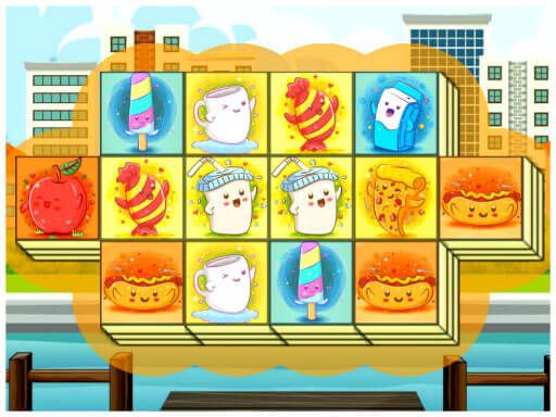 Foody Triple Mahjong - browser game screenshot
