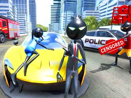 Amazing Crime Strange Stickman Rope Vice Vegas - browser game screenshot