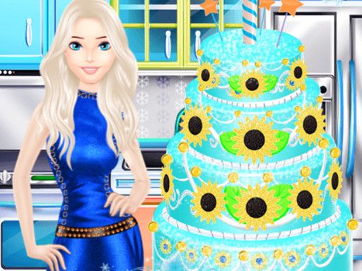 How To Make A Ice Themed Cake - browser game screenshot