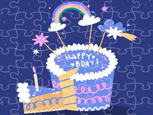 Happy Birthday Jigsaw - browser game screenshot