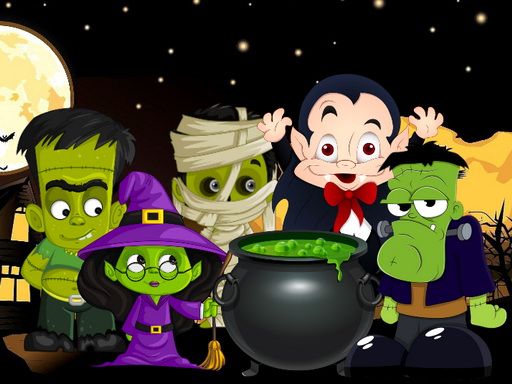 Midnight Halloween Jigsaw Midnight Halloween Jigsaw - browser game screenshot