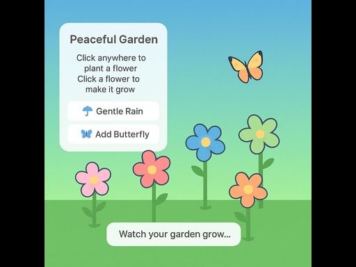 Peaceful Gardening - browser game screenshot