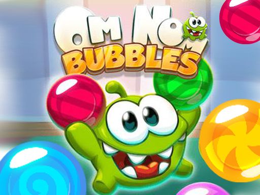 Om Nom Bubbles - browser game screenshot