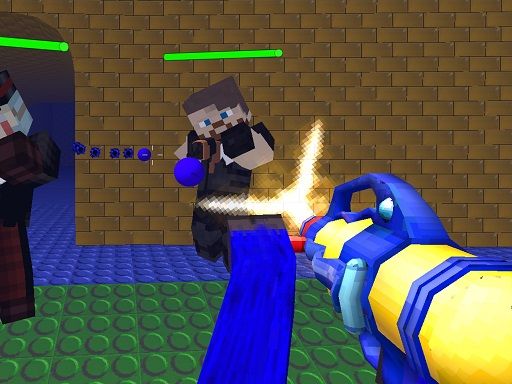 Modern blocky paintball Survival - browser game screenshot
