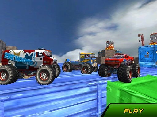 Monster Truck Stunts Sky Driving - browser game screenshot