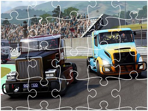 Racing Trucks Jigsaw - browser game screenshot