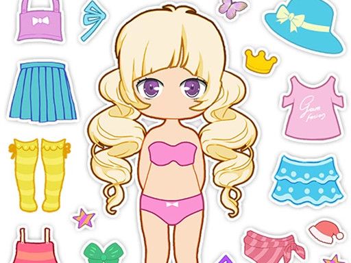Chibi Doll Makeup Salon - browser game screenshot