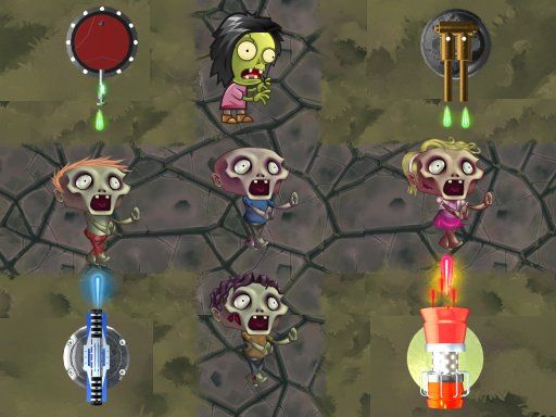 Defend Against Zombies - browser game screenshot