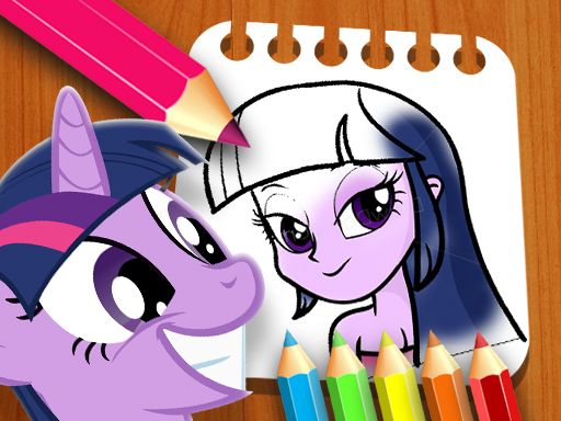 Equestria Girls Coloring Book - browser game screenshot