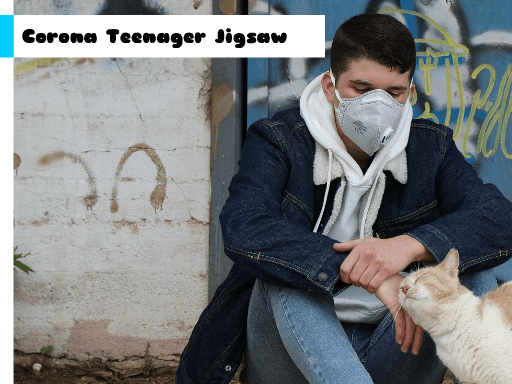 Corona Teenager Jigsaw - browser game screenshot