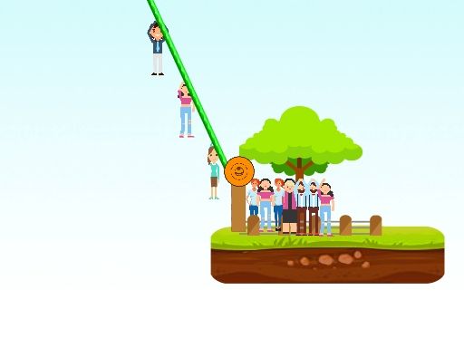 Zipline People Rescue - browser game screenshot