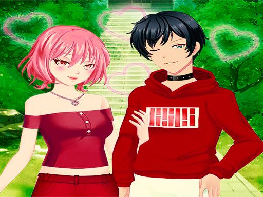 Anime Couples Dress Up Game - browser game screenshot
