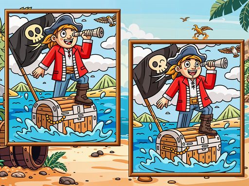 Pirates Find The Diffs Pirates Find The Diffs - browser game screenshot