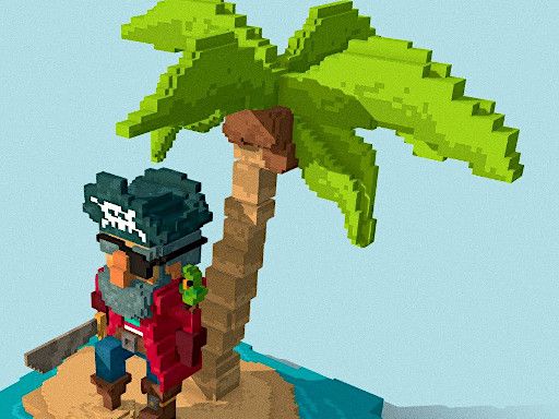 Pirates of Voxel - browser game screenshot