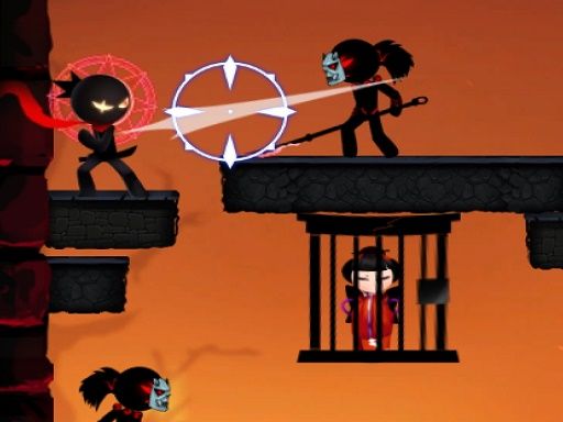 Ninja Stickman Warrior HTML5 - browser game screenshot