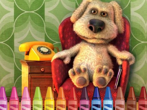Talking Ben Coloring - browser game screenshot