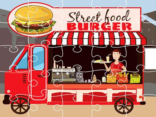 Burger Trucks Jigsaw - browser game screenshot
